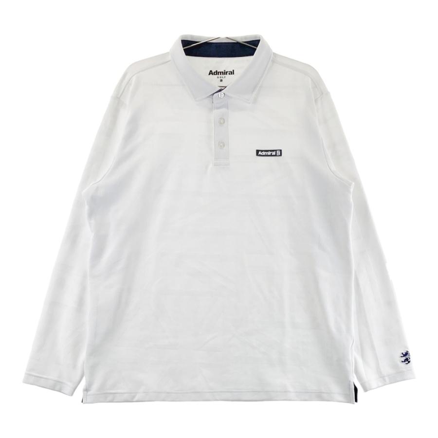 Admiral/アドミラル ゴルフ 長袖ポロシャツ【ホワイト/LL】新品！ ADMIRAL アドミラル 長袖ポロシャツ ホワイト系 XL ゴルフウェア
