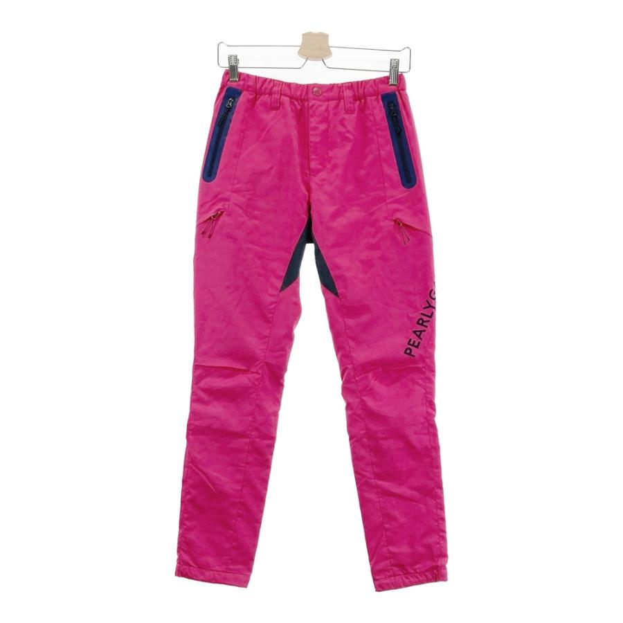 PEARLY GATES パーリーゲイツ 蓄熱パンツ ロゴ刺繍 総柄 ピンク系 00