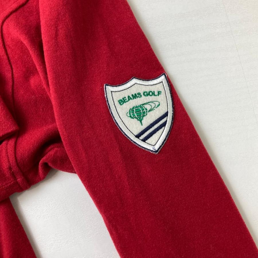 BEAMS GOLF ビームスゴルフ タートルネック 起毛 長袖Tシャツ レッド系