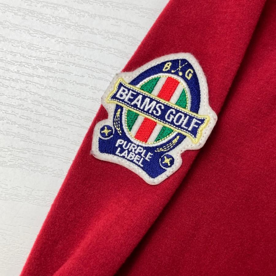 BEAMS GOLF ビームスゴルフ タートルネック 起毛 長袖Tシャツ レッド系