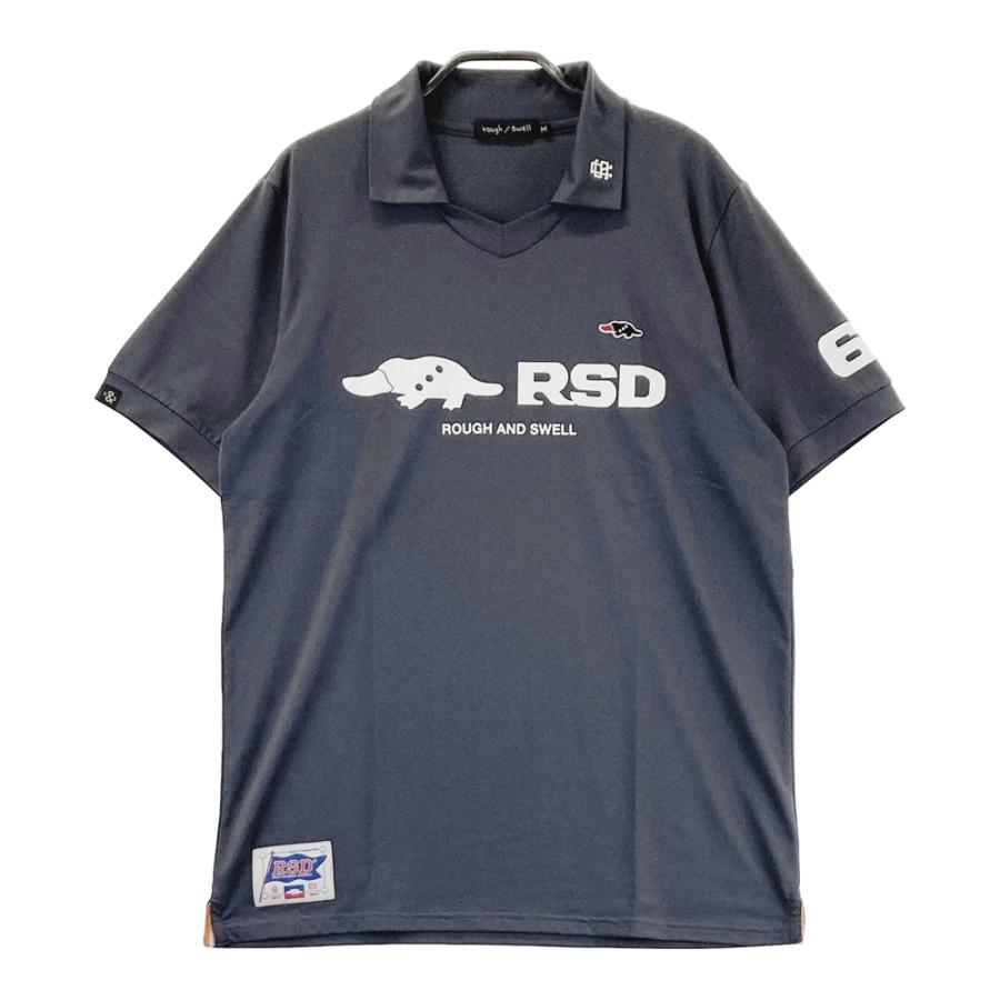 ROUGH&SWELL ラフアンドスウェル 半袖スキッパーポロシャツ グレー系 M