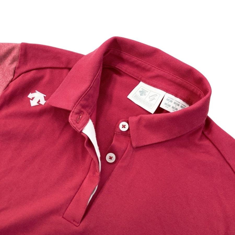DESCENTE GOLF デサントゴルフ 半袖ポロシャツ ピンク系 L ゴルフ