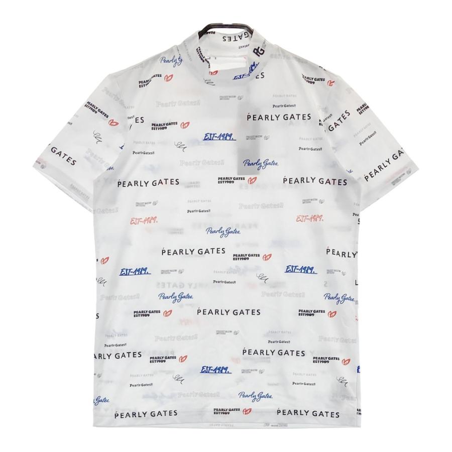 新品　パーリーゲイツ　24年モデル　半袖　トップス　24,200円　タグ付き 新品】PEARLY GATES パーリーゲイツ 2024年モデル ハイネック 半袖T