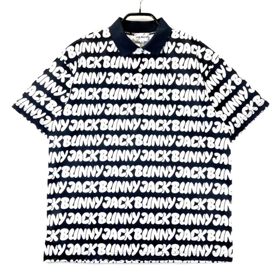 JACK BUNNY ジャックバニー 2025年モデル 半袖ポロシャツ ロゴ総柄