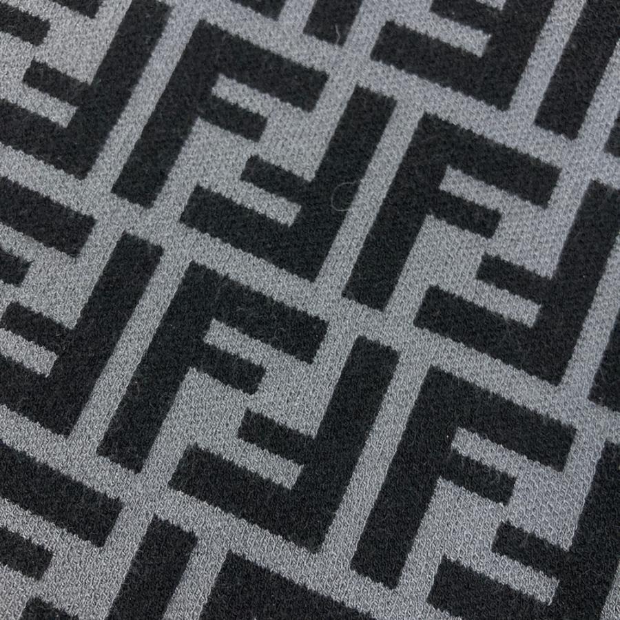 FENDI フェンディ FZD753 A5QG 半袖ワンピース ニット ズッカ柄 ブラック系 38 レディースの画像
