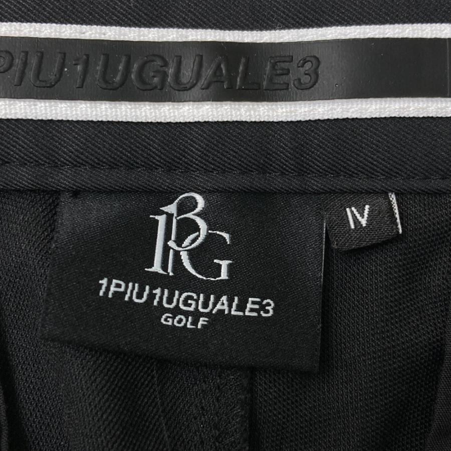 美品　1PIU1UGUALE3 GOLF ロゴ　パンツ サイズ　IV 1PIU1UGUALE3 GOLF GRP125 パンツ ブラック系 4 ゴルフウェア メンズ