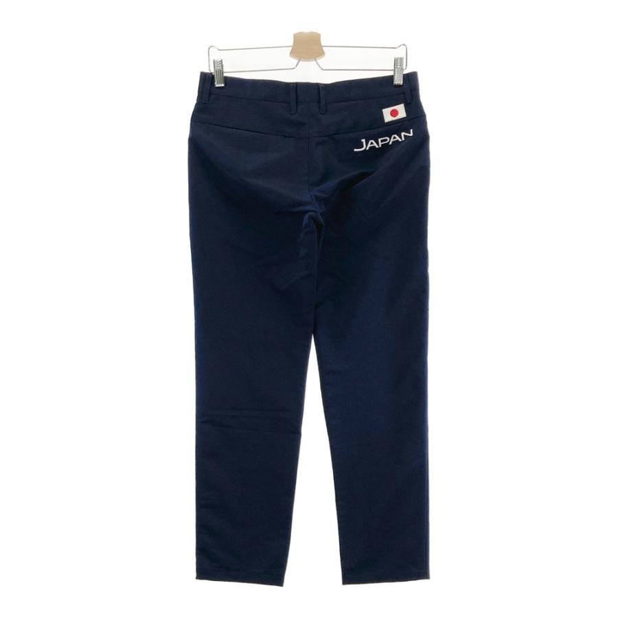 【美品】デサントゴルフ ウール混 ロングパンツ メンズ 79(M) ネイビー 美品】デサントゴルフ ウール混 ロングパンツ メンズ 79(M) ネイビー