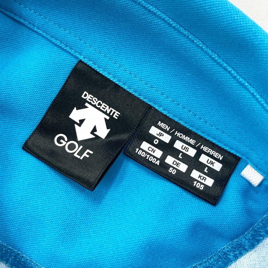 DESCENTE GOLF デサントゴルフ 半袖ポロシャツ ブルー系 O ゴルフ