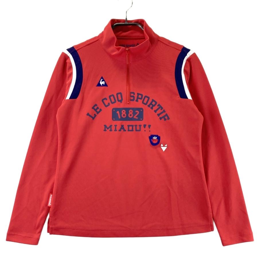 LE COQ GOLF ルコックゴルフ ハーフジップ 長袖Tシャツ レッド系 M 