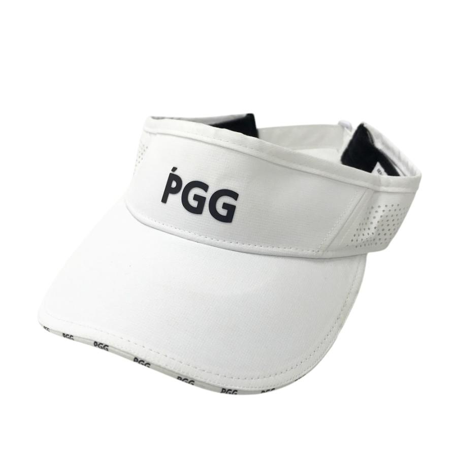 V050 PEARLY GATES パーリーゲイツ サンバイザー ロゴ ホワイト 白