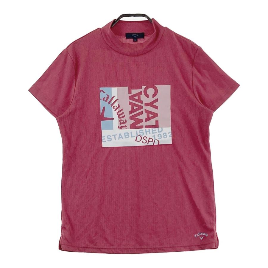 CALLAWAY キャロウェイ ハイネック半袖Tシャツ ピンク系 LL ゴルフ