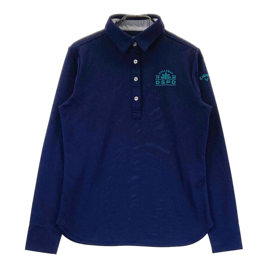 CALLAWAY キャロウェイ 長袖ポロシャツ ネイビー系 M ゴルフウェア