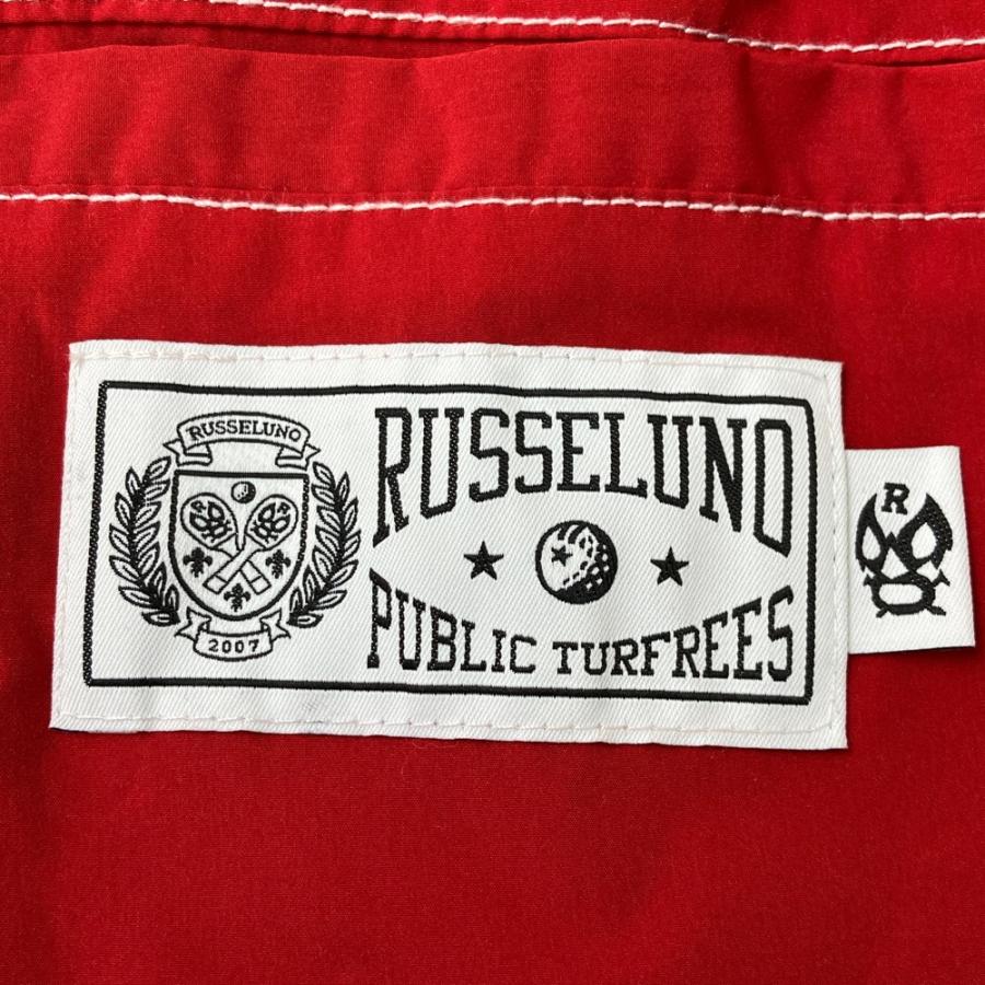 美品】RUSSELUNO ラッセルノ ワッペン ベルト付きロングパンツ レッド
