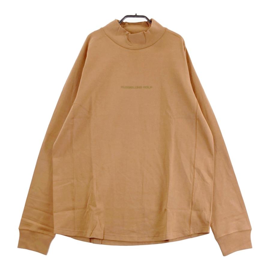 サイズ：7 RUSSELUNO ラッセルノ  バックルチャ ハイネック長袖Tシャツ  ブラウン系 [240101555252] ゴルフウェア メンズ ストスト Russeluno（ラッセルノ） 【美品】RUSSELUNO バックルチャ ハイネック
