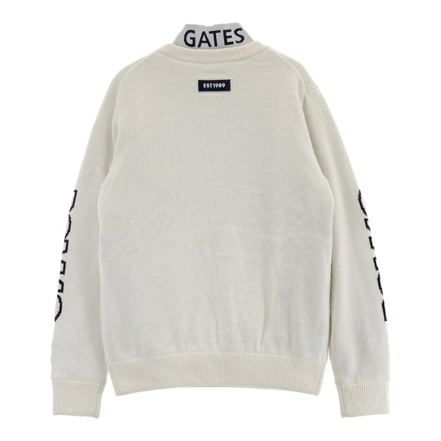 サイズ：0 PEARLY GATES パーリーゲイツ  インナー付ニットセーター ウール混  ホワイト系 [240101555372] ゴルフウェア レディース ストスト PEARLY GATES パーリーゲイツ インナー付ニットセーター ウール混