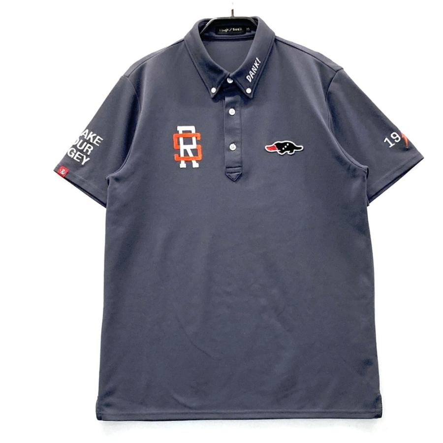 【美品】rough&swell　半袖ポロシャツ ROUGH&SWELL ラフアンドスウェル 半袖ポロシャツ ネイビー系 M ゴルフ