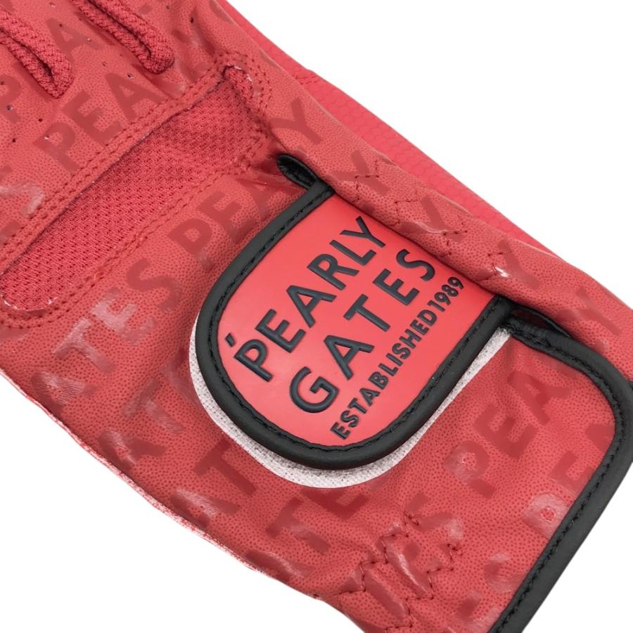 新品】PEARLY GATES パーリーゲイツ グローブ 両手 レッド系 S ゴルフ