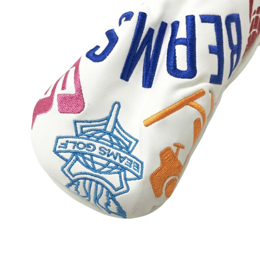 BEAMS GOLF ビームスゴルフ ヘッドカバー 総柄 ホワイト系 UT ゴルフ