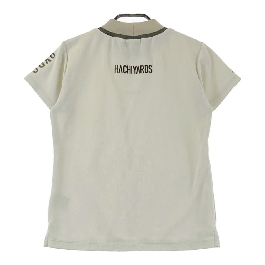 ハチヤーズレディースベージュ ハイネック 半袖シャツサイズL 8YARDS ハチヤーズ ハイネック 半袖Tシャツ ベージュ系 S ゴルフウェア