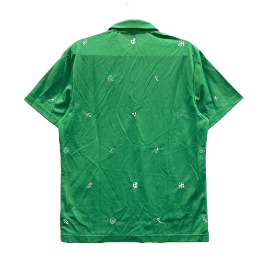 ADIDAS GOLF アディダスゴルフ 半袖ポロシャツ 総柄 グリーン系 L
