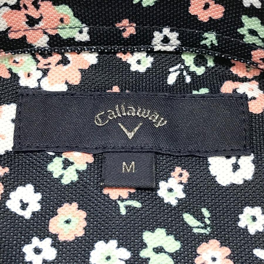 CALLAWAY キャロウェイ 半袖ポロシャツ 花柄 ブラック系 M ゴルフ