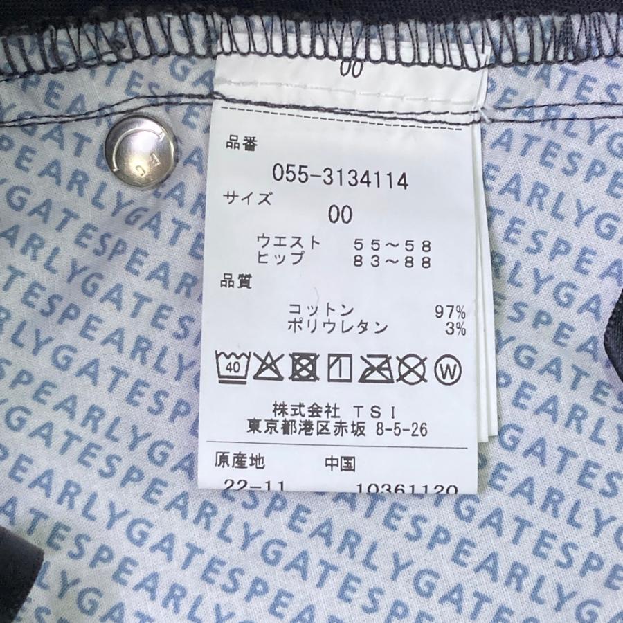 PEARLY GATES パーリーゲイツ 2023年モデル ストレッチスカート チェック柄 ネイビー系 00 ゴルフウェア レディースの画像