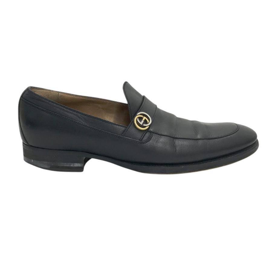 GUCCI グッチ 309019 レザーシューズ ローファー ブラック系 6 1/2