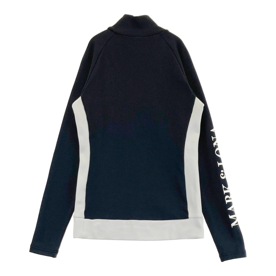 MARK&LONA マークアンドロナ 裏起毛ハーフジップTシャツ ブラック系 36