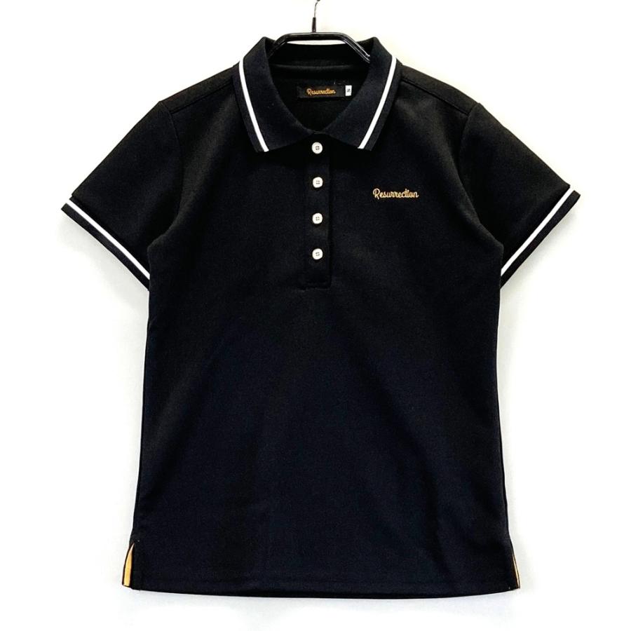 RESURRECTION レザレクション 半袖ポロシャツ ブラック系 S ゴルフ