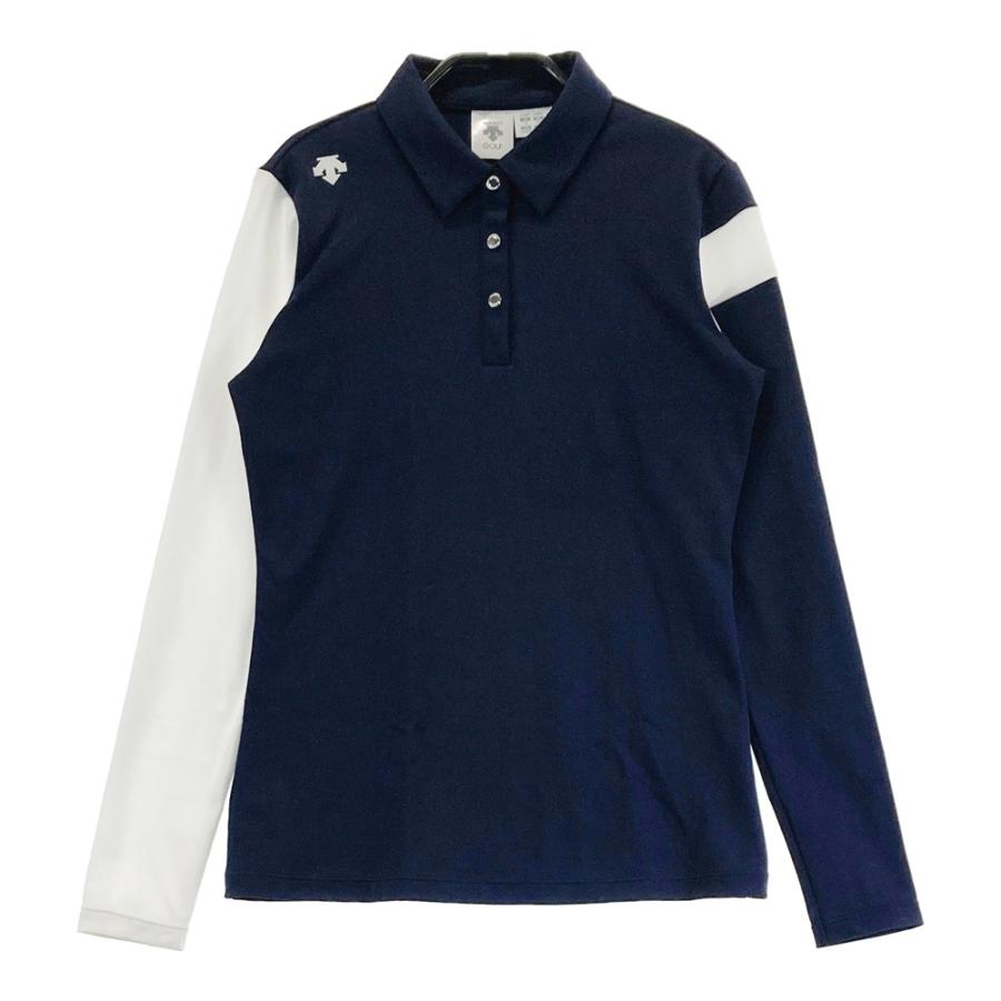 デサントゴルフ ゴルフ 長袖 ネイビー DESCENTE GOLF デサントゴルフ 長袖ポロシャツ ネイビー系 S ゴルフ