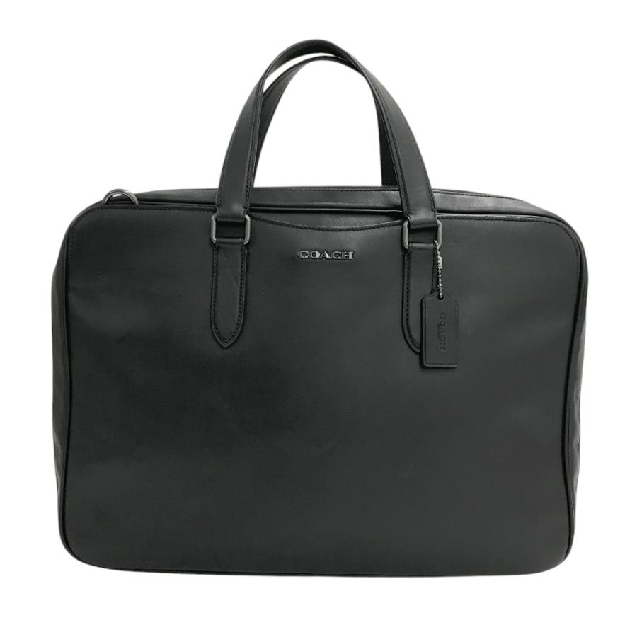 美品 COACH C8170 ブリーフケース ビジネスバッグ レザー ブラック COACH コーチ C8170 ビジネスバッグ ブリーフケース ブラック系