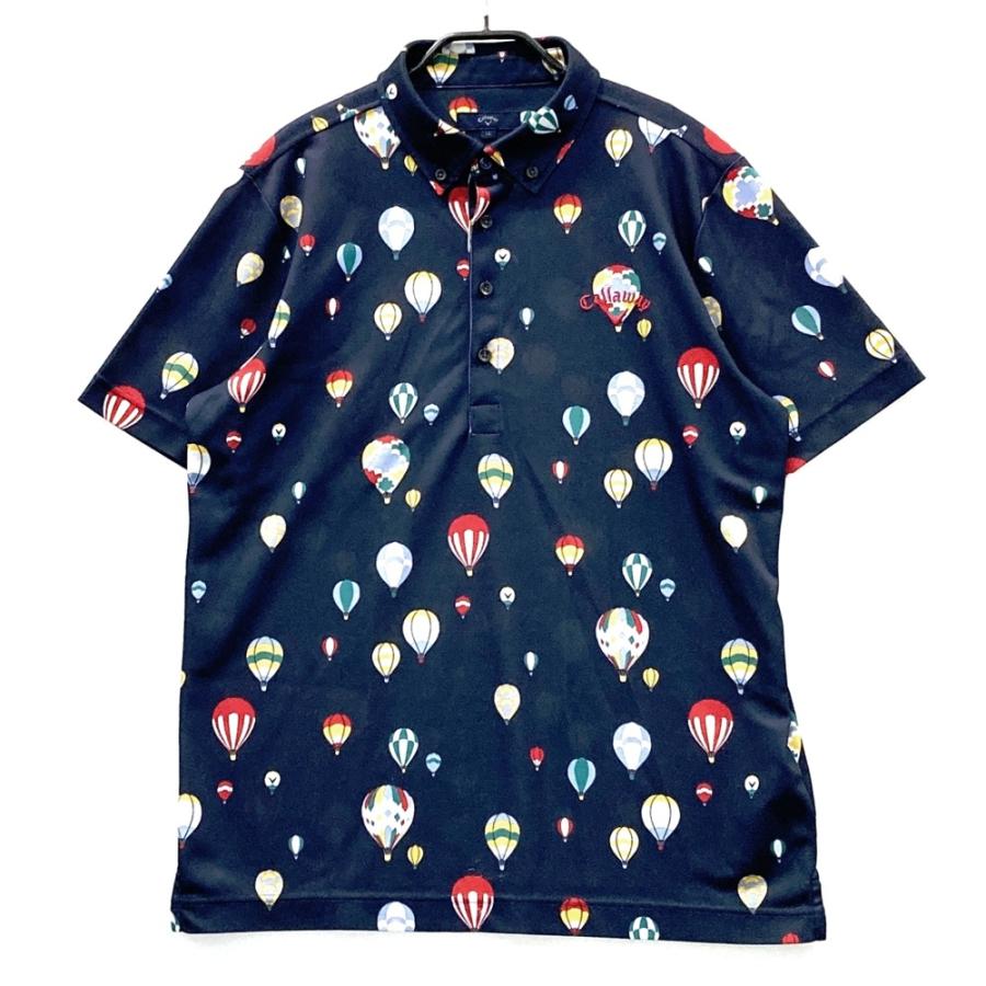 【新品タグ付き未使用】Callaway❤ ネイビー ゴルフポロシャツ LL CALLAWAY キャロウェイ 半袖ポロシャツ ボタンダウン ネイビー系 LL