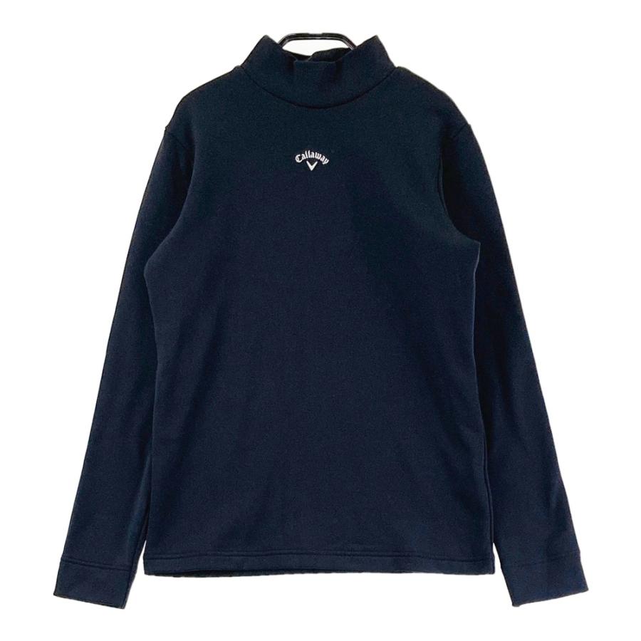 CALLAWAY キャロウェイ 裏起毛 ハイネック長袖Tシャツ ブラック系 M