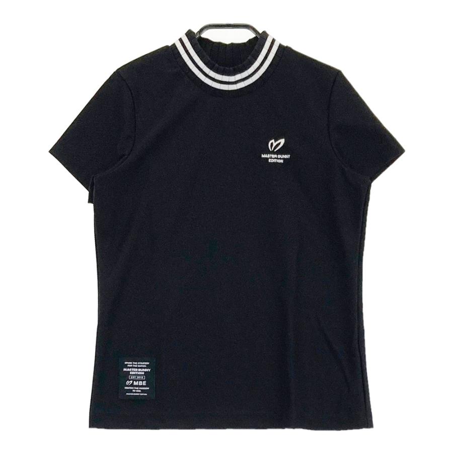 サイズ：0 MASTER BUNNY EDITION マスターバニーエディション 2025年 半袖ハイネックTシャツ  ブラック系 [240101561245] ゴルフウェア レディース ストスト MASTER BUNNY EDITION マスターバニーエディション 2025年 半袖
