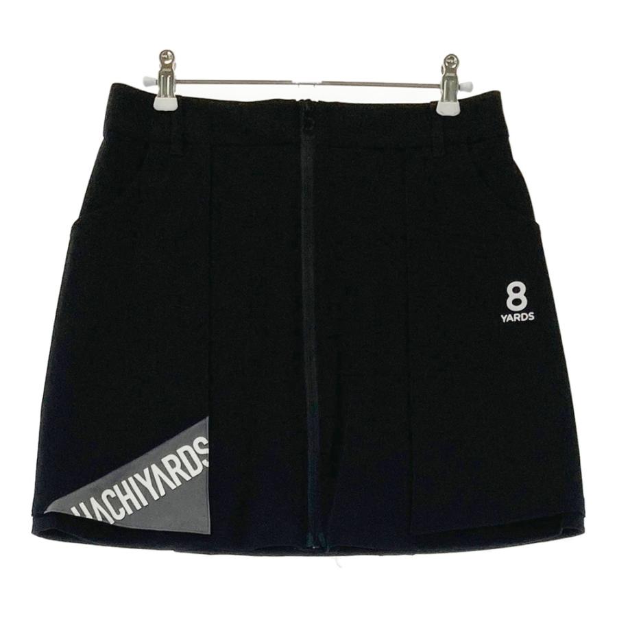 【美品】 ハチヤーズ 8YARDS スカート ゴルフウェア 黒×白 L 裏起毛 8YARDS ハチヤーズ ストレッチ ジップスカート ブラック系 L ゴルフ