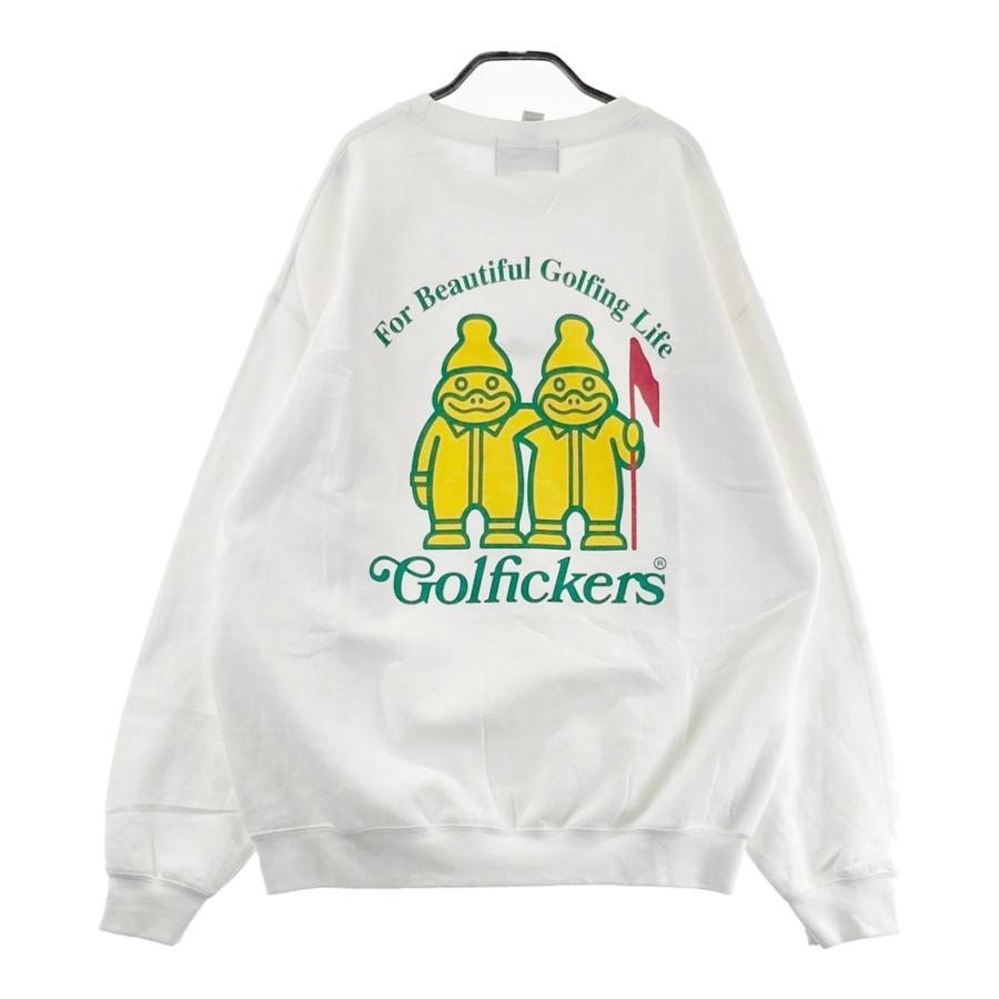 GOLFFICKERS トレーナー Lサイズ 裏起毛 Golfickers ゴルフィッカーズ 裏起毛 スウェットトレーナー ホワイト系