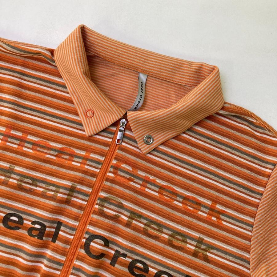 HEAL CREEK ヒールクリーク 002-23547 襟付 ハーフジップ半袖Tシャツ
