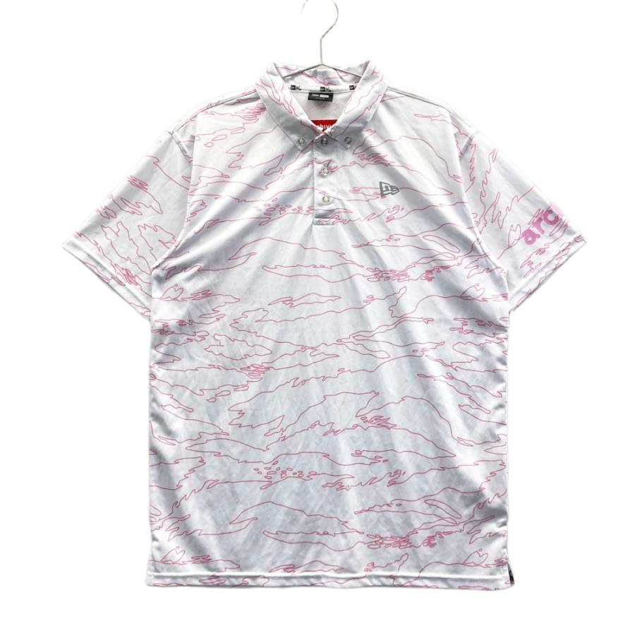 ARCHIVIO アルチビオ ×NEW ERA 半袖ポロシャツ ボタンダウン 総柄