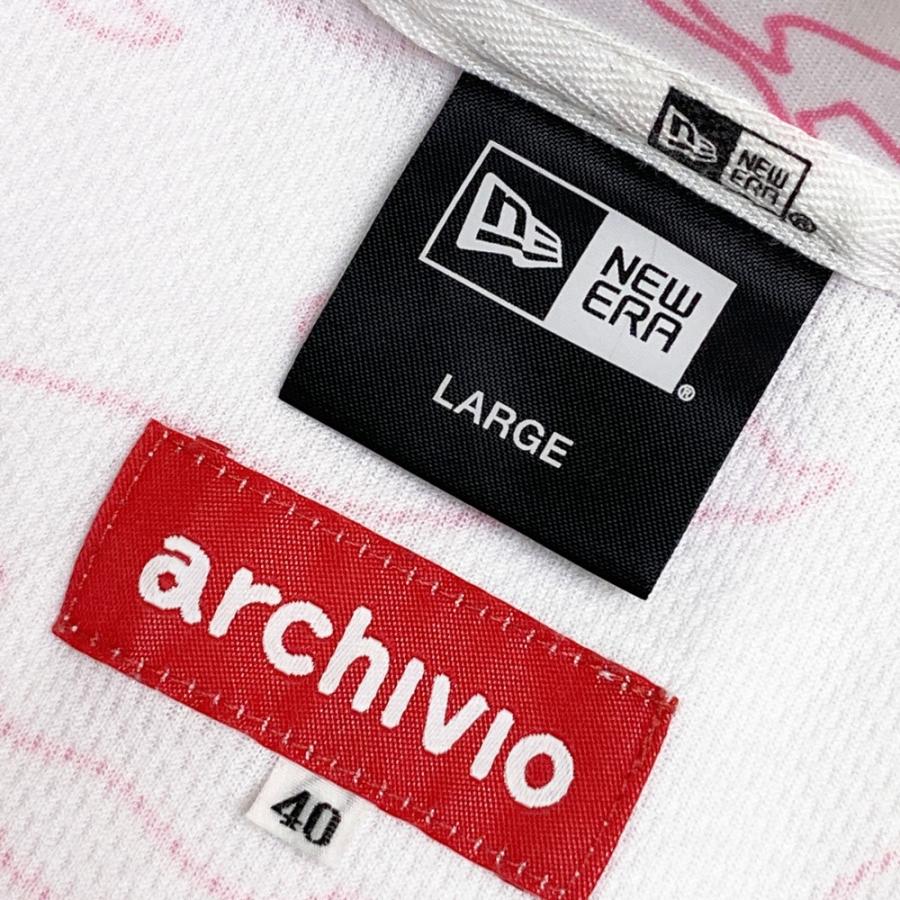 ARCHIVIO アルチビオ ×NEW ERA 半袖ポロシャツ ボタンダウン 総柄
