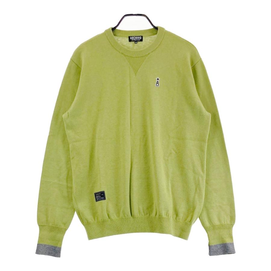 ARCHIVIO アルチビオ カシミヤ 長袖 ニット セーター メンズ 46 M ARCHIVIO アルチビオ ニットセーター ウール混 グリーン系 48 ゴルフ