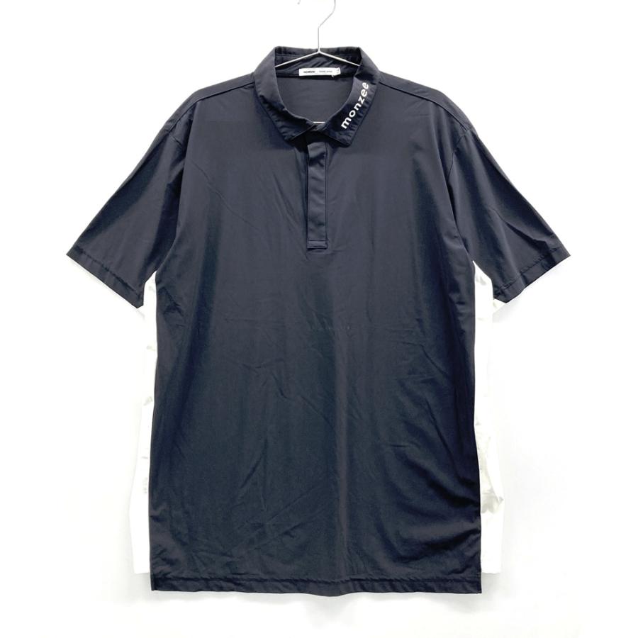 MONZEE モンジー 半袖ポロシャツ ネイビー系 LL ゴルフウェア メンズ