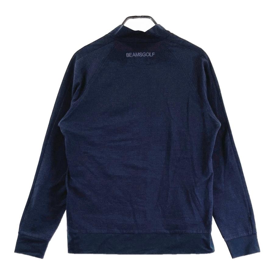 BEAMS GOLF ビームスゴルフ モックネック 長袖Tシャツ ネイビー系 M