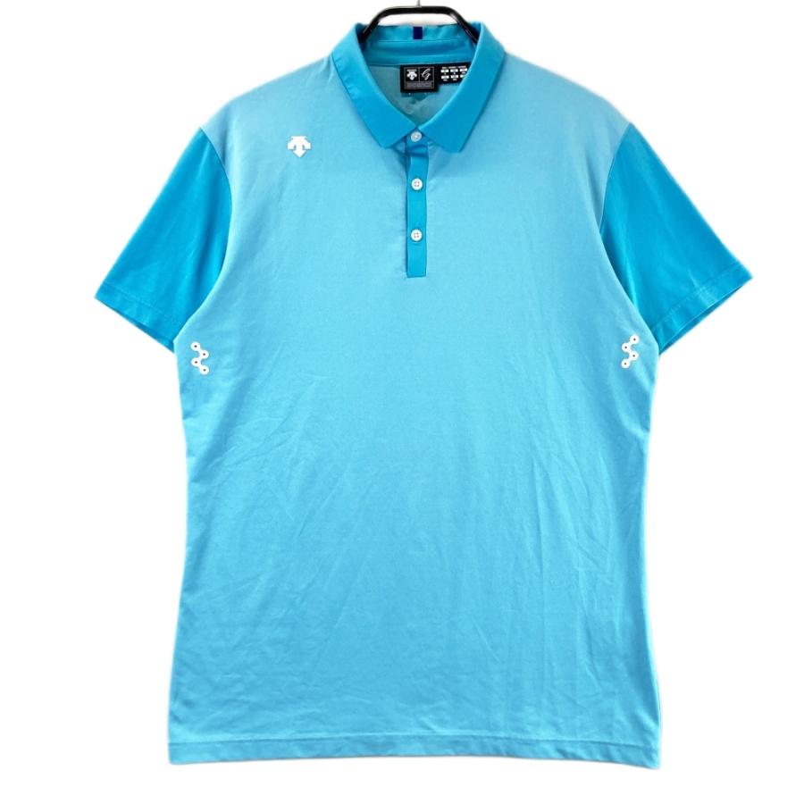 DESCENTE GOLF デサントゴルフ DGM1606S 半袖ポロシャツ ブルー系 O