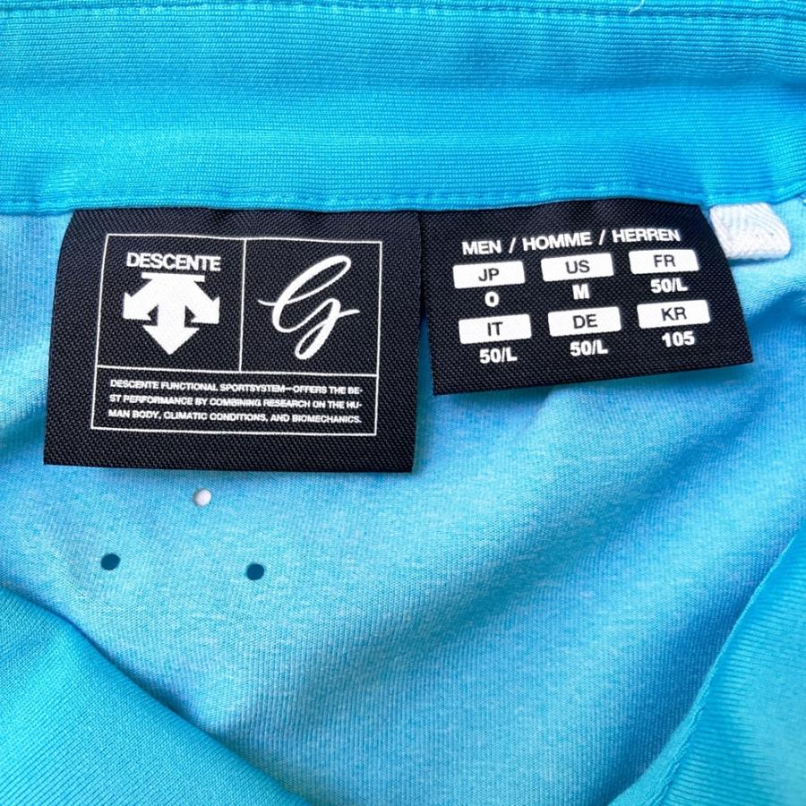 DESCENTE GOLF デサントゴルフ DGM1606S 半袖ポロシャツ ブルー系 O