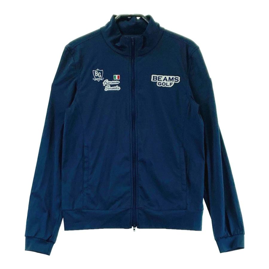 BEAMS GOLF ビームスゴルフ ジップジャケット ワッペン ネイビー系 M