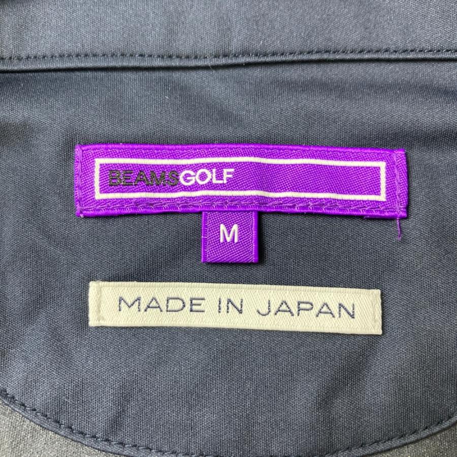 BEAMS GOLF ビームスゴルフ ジップジャケット ワッペン ネイビー系 M
