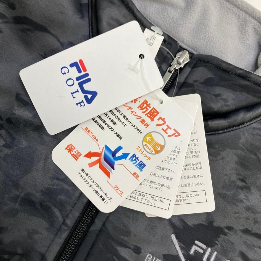 FILA GOLF 【新品】FILA フィラゴルフ 裏起毛ジップジャケット 総柄
