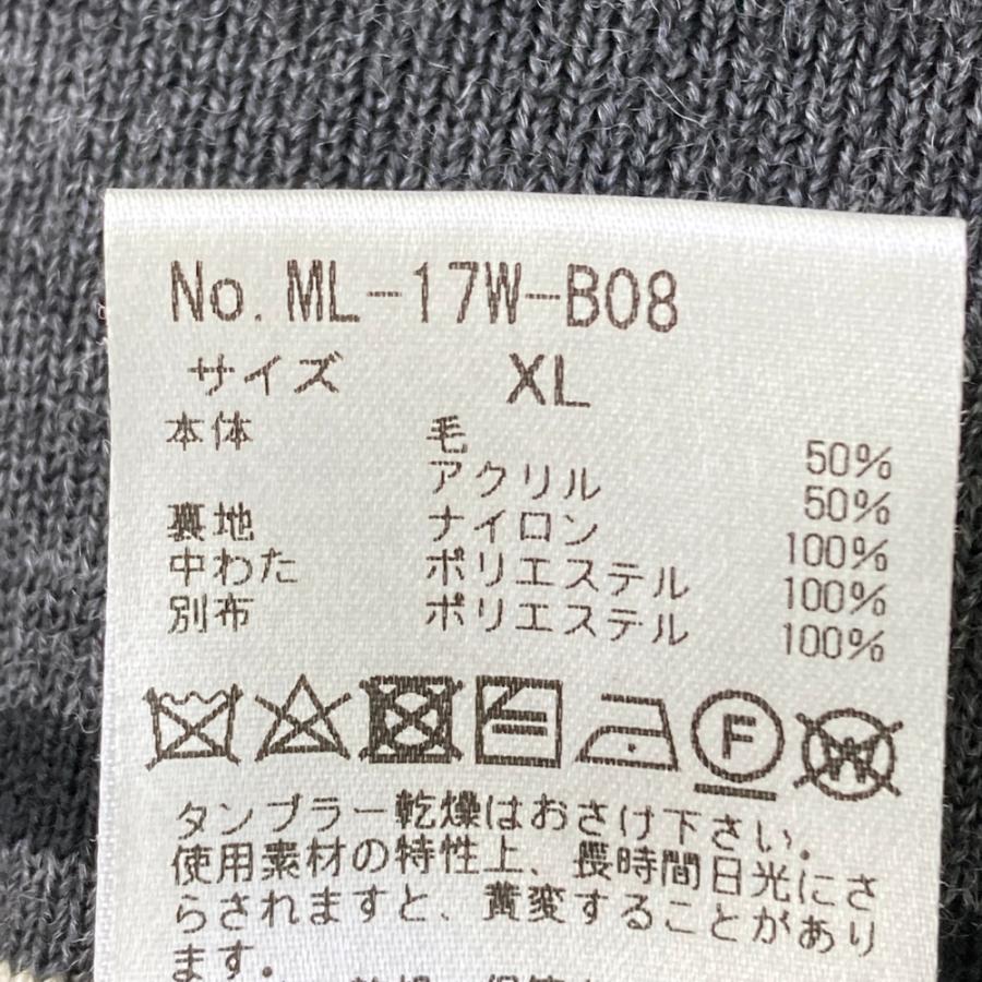 MARK&LONA マークアンドロナ ニット切替ジャケット サイズ48 MARK&LONA マークアンドロナ 切替 長袖ニットジャケット グレー系 XL