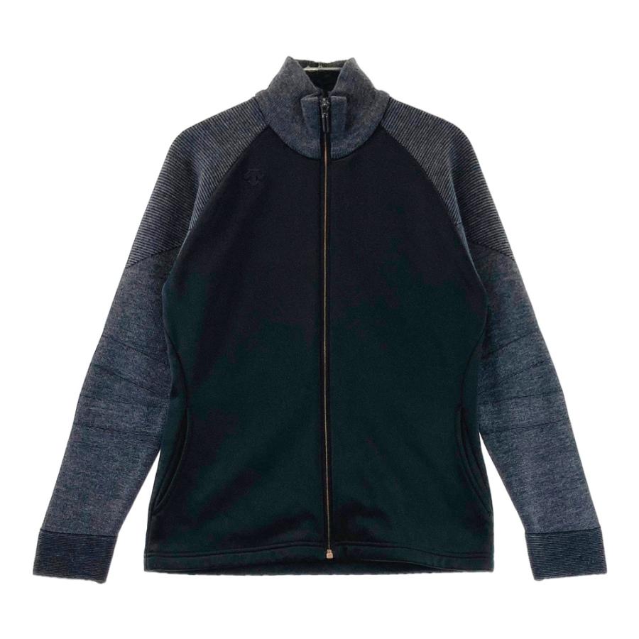 DESCENTE GOLF デサントゴルフ 裏起毛 切替ニット ジップジャケット