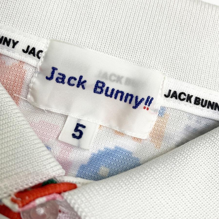 JACK BUNNY ジャックバニー ×PAC-MAN 半袖ポロシャツ 総柄 ホワイト系